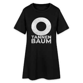 Tannenbaum Stein-Typo - Frauen T-Shirt-Kleid - Schwarz - Vorne