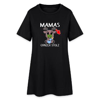 Baby Geburt Schwanger Babyspruch Sprüche - Frauen T-Shirt-Kleid - Schwarz - Vorne