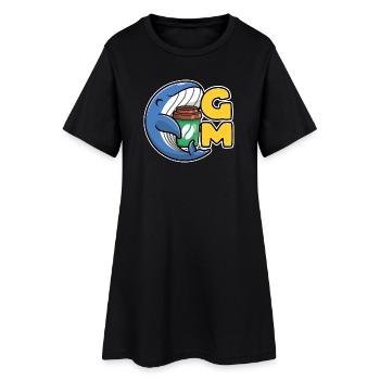 Baleine du Web3 avec un café qui dit Good Morning - Robe T-shirt Femme - noir - Devant