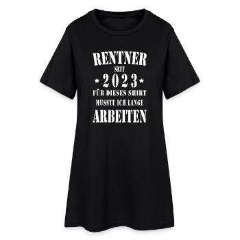 Rentner 2023 Pension Kollege Ruhestand Geschenk - Frauen T-Shirt-Kleid - Schwarz - Vorne