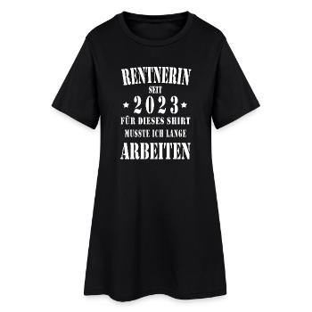 Rentnerin 2023 Pension Ruhestand Frau Geschenk - Frauen T-Shirt-Kleid - Schwarz - Vorne