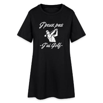 golf, golfeur, fan de golf - Robe T-shirt Femme - noir - Devant