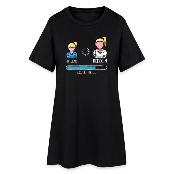 Interne Belastung Arzt Humor zukünftiger Arzt - Frauen T-Shirt-Kleid - Schwarz - Vorne