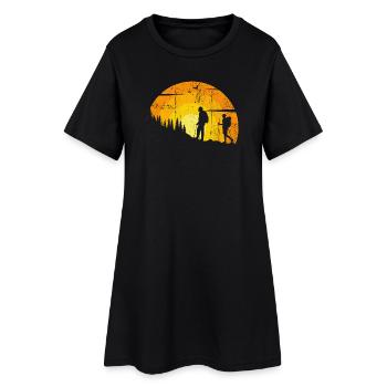 Silhouetten des Sunset Trail - Frauen T-Shirt-Kleid - Schwarz - Vorne
