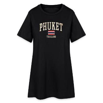 Logo vintage de Phuket Thaïlande - Robe T-shirt Femme - noir - Devant