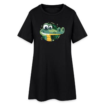 Alligator d’anniversaire vif! - Robe T-shirt Femme - noir - Devant
