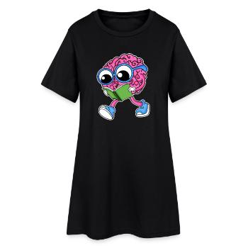Lecture du cerveau - Robe T-shirt Femme - noir - Devant