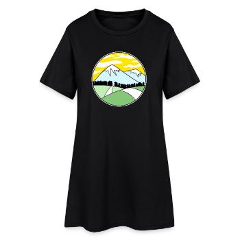 Montagnes Montagnes Sommets des montagnes - Robe T-shirt Femme - noir - Devant