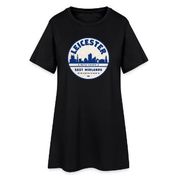 Logo de la ligne de contournement de la ligne de cheveux de Leicester East Midlands - Robe T-shirt Femme - noir - Devant