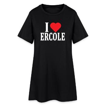 t-shirt J’adore l’idée cadeau t-shirt Ercole - Robe T-shirt Femme - noir - Devant