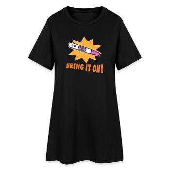 Parents Enceinte Déclaration Grossesse Maman - Robe T-shirt Femme - noir - Devant