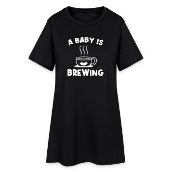 Grossesse Drôles de dictons Cœur enceinte - Robe T-shirt Femme - noir - Devant