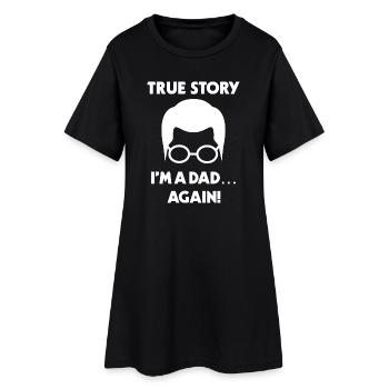 Papa Parents Déclaration Bonheur Famille Enceinte - Robe T-shirt Femme - noir - Devant