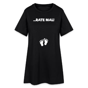 Babyfüße Schwangerschaft Babybauch Schwanger - Frauen T-Shirt-Kleid - Schwarz - Vorne