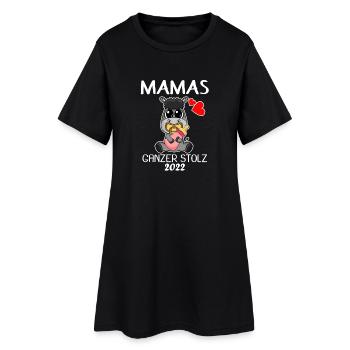 Baby 2022 - Geburt Schwanger 2022 - Baby Tochter - Frauen T-Shirt-Kleid - Schwarz - Vorne