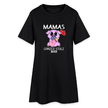 Baby 2022 - Geburt Schwanger 2022 - Baby Tochter - Frauen T-Shirt-Kleid - Schwarz - Vorne