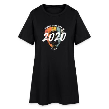 2020 Birthday guitar guitarist - Women’s T-Shirt Dress - black - Front