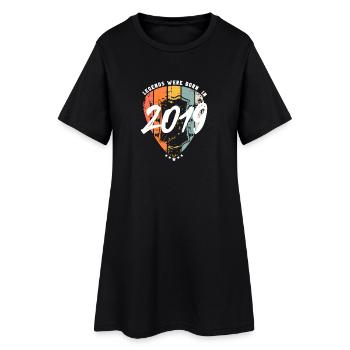 2019 Geburtstag Gitarre Gitarrist - Frauen T-Shirt-Kleid - Schwarz - Vorne