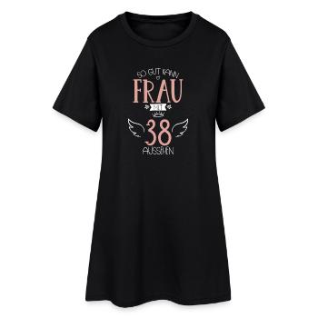 38.Geburtstag Frau Mutter Freundin 38 Jahre - Frauen T-Shirt-Kleid - Schwarz - Vorne