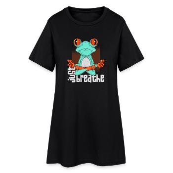 Yoga Frog - Robe T-shirt Femme - noir - Devant