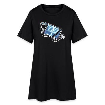 Logo Radiologie Manip Radio Radiologue Radiologie - Robe T-shirt Femme - noir - Devant