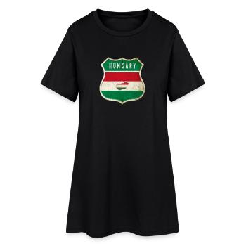 Design du drapeau de la Hongrie - Robe T-shirt Femme - noir - Devant