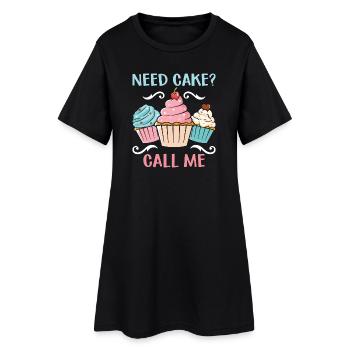 Besoin d’un cookie ? Appelez-moi – Humour de muffin - Robe T-shirt Femme - noir - Devant