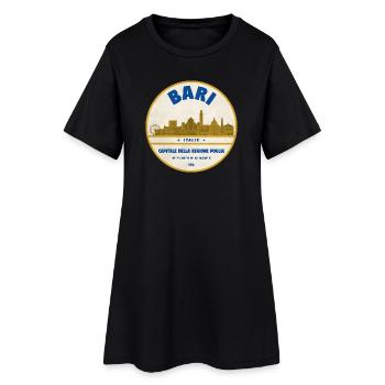 Insigne vintage Bari Skyline - Robe T-shirt Femme - noir - Devant
