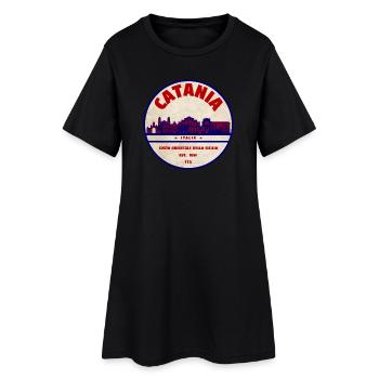 Insigne vintage Catania Skyline - Robe T-shirt Femme - noir - Devant