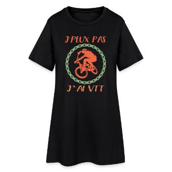 Je Peux Pas J'ai Vtt Cyclisme cycliste Cadeau Vélo - Robe T-shirt Femme - noir - Devant