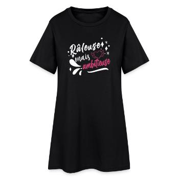 drole Humour humoristique, Râleuse mais ambitieuse - Robe T-shirt Femme - noir - Devant