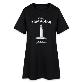 Phare Cap de Trafalgar, Andalousie, Espagne - Robe T-shirt Femme - noir - Devant
