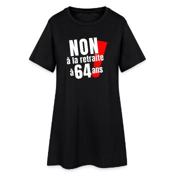 retraite, réforme des retraites, retraité - Robe T-shirt Femme - noir - Devant