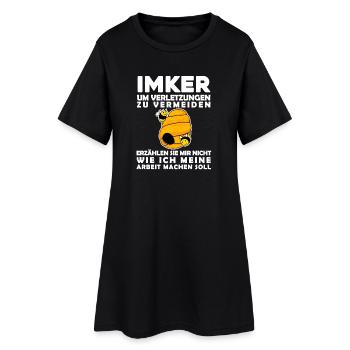 Imker Honig Imkerei - Imker Geschenk - Frauen T-Shirt-Kleid - Schwarz - Vorne