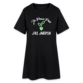 Je Peux Pas J'Ai Jardin Humour Jardinage Jardinier - Robe T-shirt Femme - noir - Devant