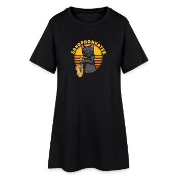 Gueule de bois du saxophone - Robe T-shirt Femme - noir - Devant