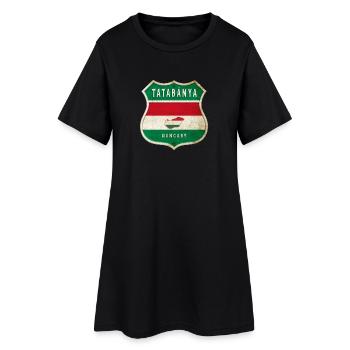Design du drapeau de Tatabánya (Hongrie) - Robe T-shirt Femme - noir - Devant