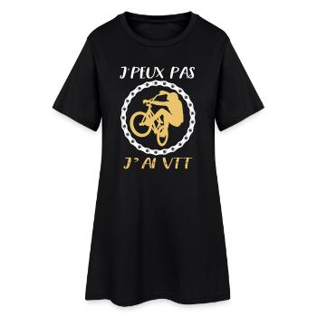 Je Peux Pas J'ai Vtt Cyclisme cycliste Cadeau Vélo - Robe T-shirt Femme - noir - Devant
