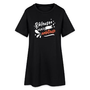 drole Humour humoristique, Râleuse mais ambitieuse - Robe T-shirt Femme - noir - Devant