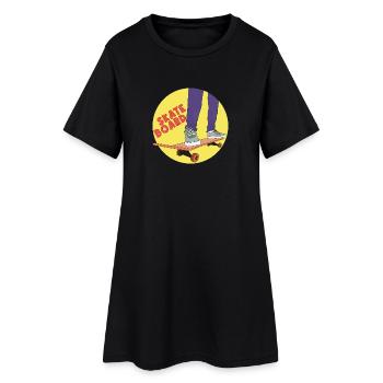 Skateboard - Robe T-shirt Femme - noir - Devant