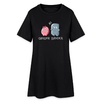 Grosser Bruder - Frauen T-Shirt-Kleid - Schwarz - Vorne