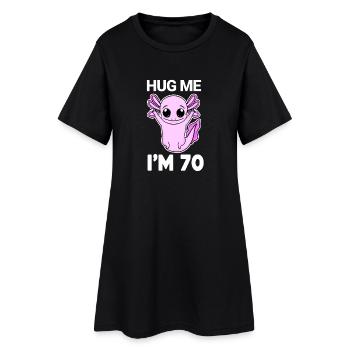 70e anniversaire - 70 ans - Câlin - Robe T-shirt Femme - noir - Devant