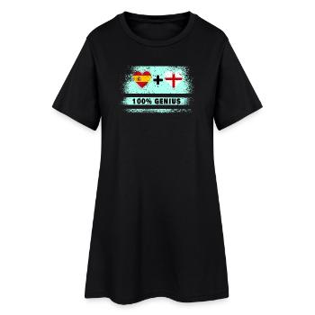 L’Espagne et l’Angleterre drasent 100% génie - Robe T-shirt Femme - noir - Devant