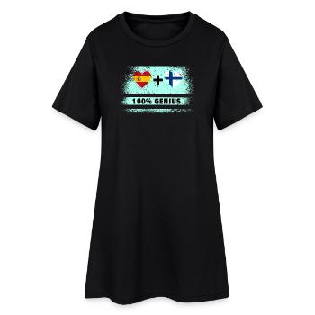 L’Espagne et la Finlande drasent 100% génie - Robe T-shirt Femme - noir - Devant