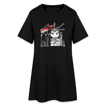 Das eskaliert doch eh |Chef | Manager - Frauen T-Shirt-Kleid - Schwarz - Vorne