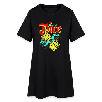 Roi des dés Vintage Illustration - Robe T-shirt Femme - noir - Devant