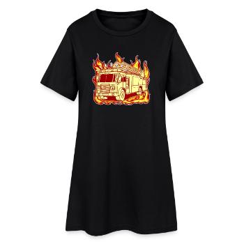Pompiers Pompiers Pompiers Protection incendie - Robe T-shirt Femme - noir - Devant