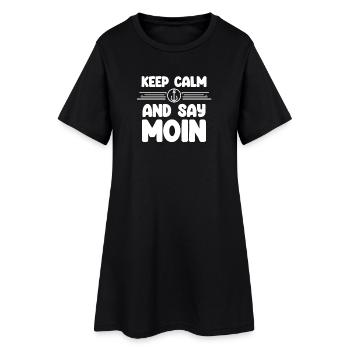 Anker Nordsee Plattdeutsch Spruch Moin - Women’s T-Shirt Dress - black - Front