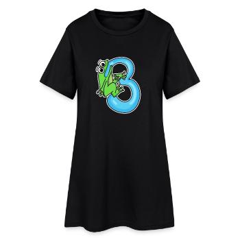 3 ans - 3ème anniversaire avec motif animal - Robe T-shirt Femme - noir - Devant