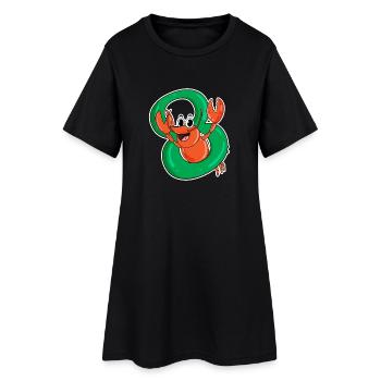 8 ans - 8e anniversaire avec motif animalier - Robe T-shirt Femme - noir - Devant